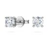 Eternity-Ohrringe mit im Labor gezüchteten Diamanten, 0,52 Karat insgesamt, runde Form, Sterlingsilber Eternity-Ohrringe mit im Labor gezüchteten Diamanten, 0,52 Karat insgesamt, runde Form, Sterlingsilber