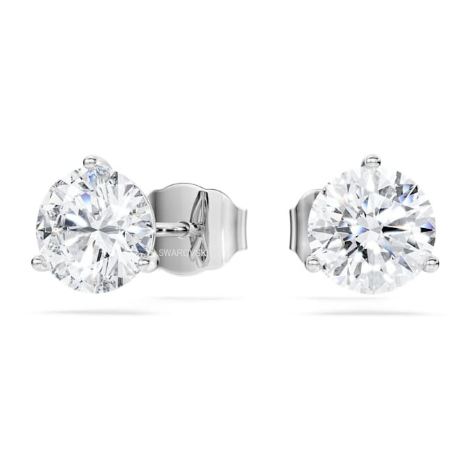 Eternity-Ohrringe mit im Labor gezüchteten Diamanten, 2,0 Karat insgesamt, runde Form, 14-karätiges Weißgold Eternity-Ohrringe mit im Labor gezüchteten Diamanten, 2,0 Karat insgesamt, runde Form, 14-karätiges Weißgold