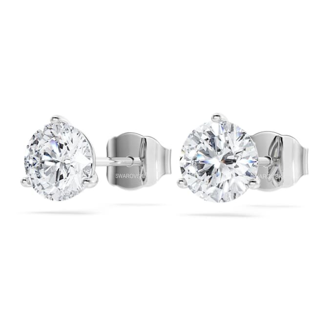 Eternity-Ohrringe mit im Labor gezüchteten Diamanten, 2,0 Karat insgesamt, runde Form, 14-karätiges Weißgold Eternity-Ohrringe mit im Labor gezüchteten Diamanten, 2,0 Karat insgesamt, runde Form, 14-karätiges Weißgold