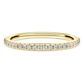 Eternity-Ring mit im Labor gezüchteten Diamanten, 0,2 Karat insgesamt, runde Form, 14 Karat Gelbgold