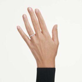 Eternity-Ring mit im Labor gezüchteten Diamanten, 0,4 Karat insgesamt, runde Form, 14K Weißgold