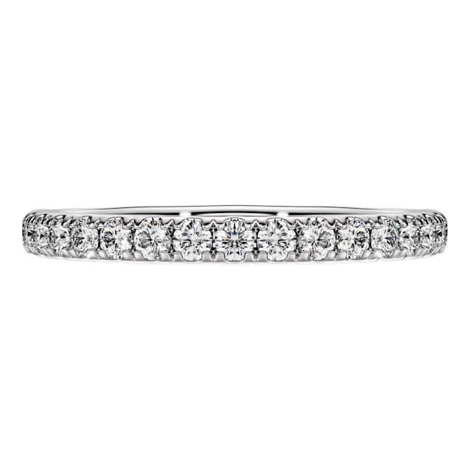 Eternity-Ring mit im Labor gezüchteten Diamanten, 0,4 Karat insgesamt, runde Form, Sterlingsilber Eternity-Ring mit im Labor gezüchteten Diamanten, 0,4 Karat insgesamt, runde Form, Sterlingsilber