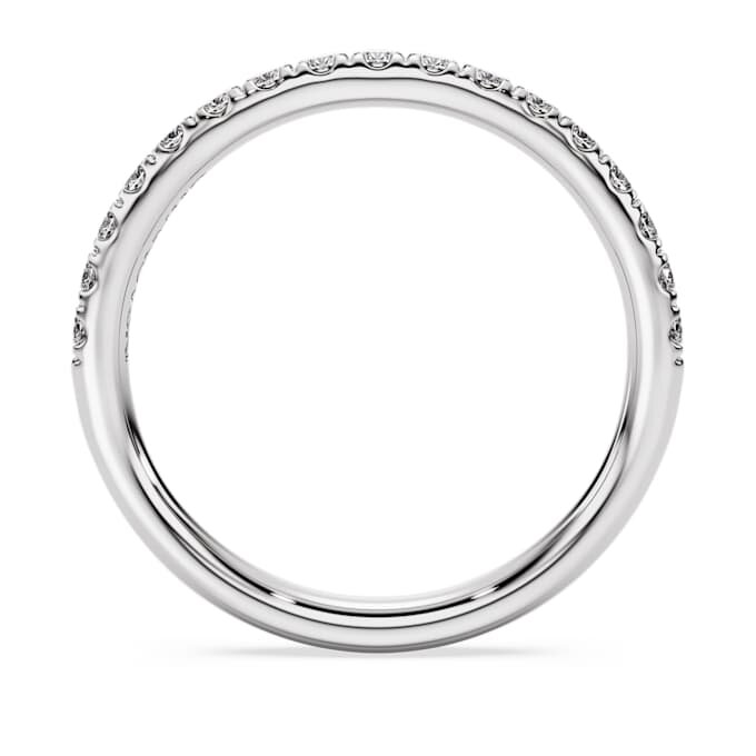 Eternity-Ring mit im Labor gezüchteten Diamanten, 0,4 Karat insgesamt, runde Form, Sterlingsilber Eternity-Ring mit im Labor gezüchteten Diamanten, 0,4 Karat insgesamt, runde Form, Sterlingsilber