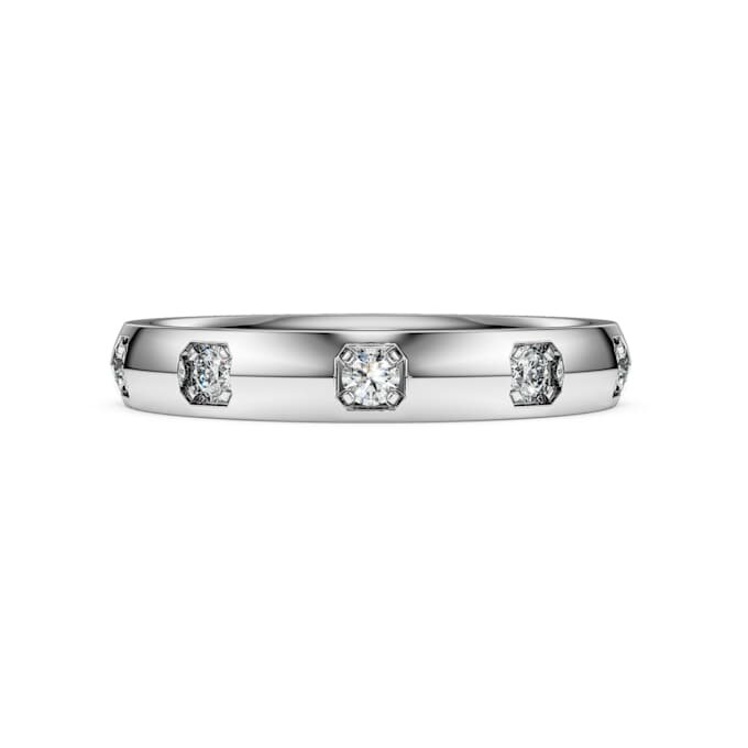 Eternity-Ring mit im Labor gezüchteten Diamanten, 0,5 Karat insgesamt, runde Form, 14-karätiges Weißgold Eternity-Ring mit im Labor gezüchteten Diamanten, 0,5 Karat insgesamt, runde Form, 14-karätiges Weißgold