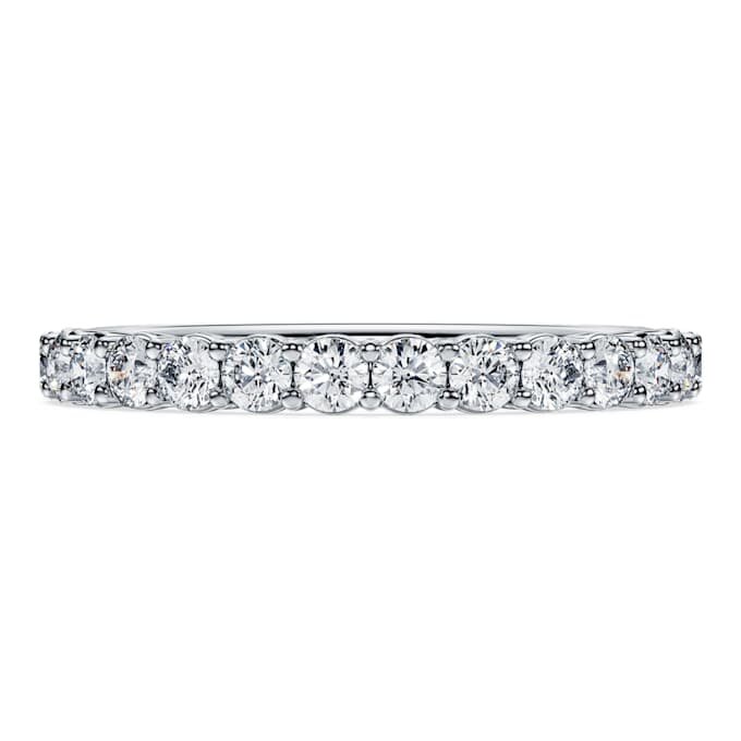 Eternity-Ring mit im Labor gezüchteten Diamanten, 0,5 Karat insgesamt, runde Form, 14-karätiges Weißgold Eternity-Ring mit im Labor gezüchteten Diamanten, 0,5 Karat insgesamt, runde Form, 14-karätiges Weißgold