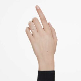 Eternity-Ring mit offenem Band, im Labor gezüchtete Diamanten 0,2 Karat insgesamt, runde Form, 14 Karat Weißgold
