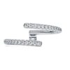 Eternity-Ring mit offenem Band, im Labor gezüchtete Diamanten 0,2 Karat insgesamt, runde Form, 14 Karat Weißgold Eternity-Ring mit offenem Band, im Labor gezüchtete Diamanten 0,2 Karat insgesamt, runde Form, 14 Karat Weißgold