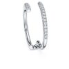 Eternity-Ring mit offenem Band, im Labor gezüchtete Diamanten 0,2 Karat insgesamt, runde Form, 14 Karat Weißgold Eternity-Ring mit offenem Band, im Labor gezüchtete Diamanten 0,2 Karat insgesamt, runde Form, 14 Karat Weißgold
