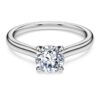Eternity-Ringe mit im Labor gezüchteten Diamanten, 1 Karat insgesamt, runde Form, 14 Karat Weißgold