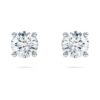Eternity Solitaire-Ohrringe mit im Labor gezüchteten Diamanten, 1 Karat insgesamt, runde Form, 14K Weißgold Eternity Solitaire-Ohrringe mit im Labor gezüchteten Diamanten, 1 Karat insgesamt, runde Form, 14K Weißgold