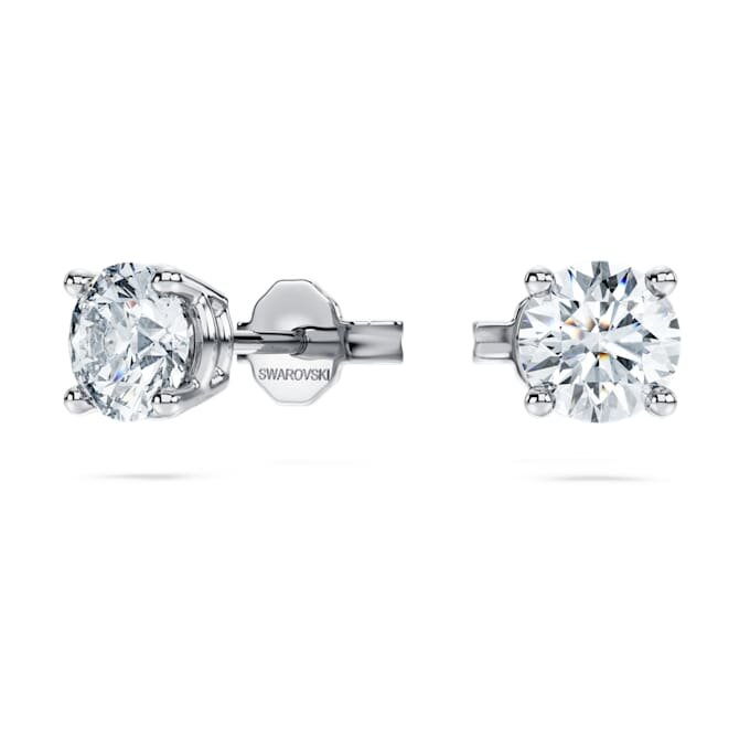 Eternity Solitaire-Ohrringe mit im Labor gezüchteten Diamanten, 1 Karat insgesamt, runde Form, 14K Weißgold Eternity Solitaire-Ohrringe mit im Labor gezüchteten Diamanten, 1 Karat insgesamt, runde Form, 14K Weißgold