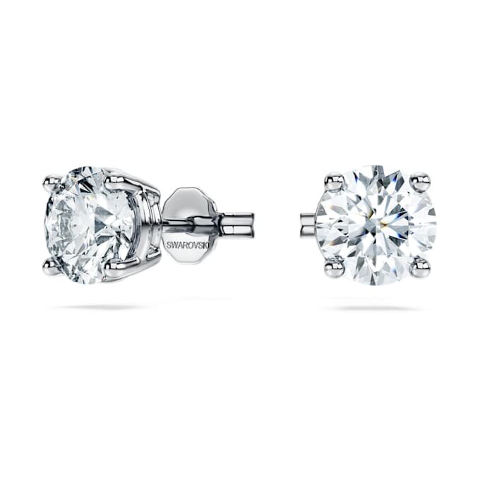Eternity Solitaire-Ohrringe mit im Labor gezüchteten Diamanten, 2 Karat insgesamt, runde Form, 14-karätiges Weißgold Eternity Solitaire-Ohrringe mit im Labor gezüchteten Diamanten, 2 Karat insgesamt, runde Form, 14-karätiges Weißgold