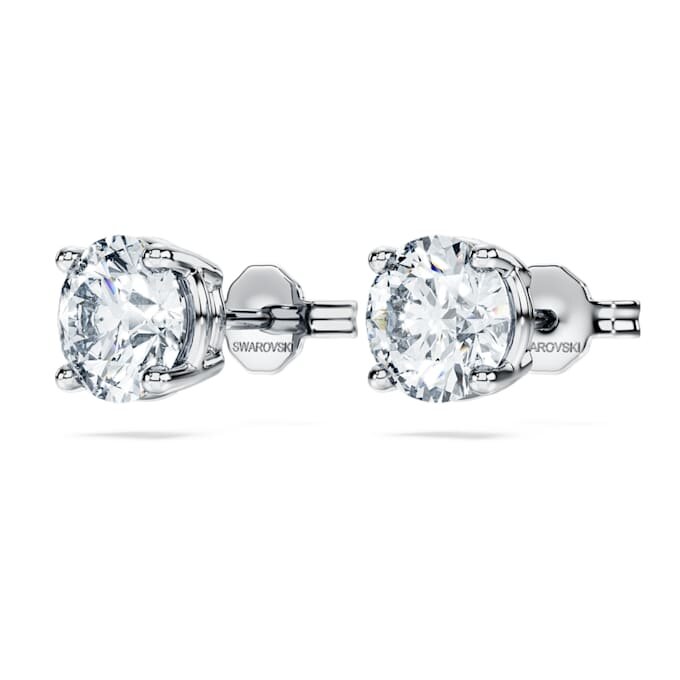 Eternity Solitaire-Ohrringe mit im Labor gezüchteten Diamanten, 2 Karat insgesamt, runde Form, 14-karätiges Weißgold Eternity Solitaire-Ohrringe mit im Labor gezüchteten Diamanten, 2 Karat insgesamt, runde Form, 14-karätiges Weißgold