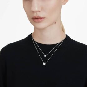 Eternity-Solitär-Anhänger mit im Labor gezüchteten Diamanten, 2 Karat insgesamt, runde Form, 14-karätiges Weißgold Eternity-Solitär-Anhänger mit im Labor gezüchteten Diamanten, 2 Karat insgesamt, runde Form, 14-karätiges Weißgold