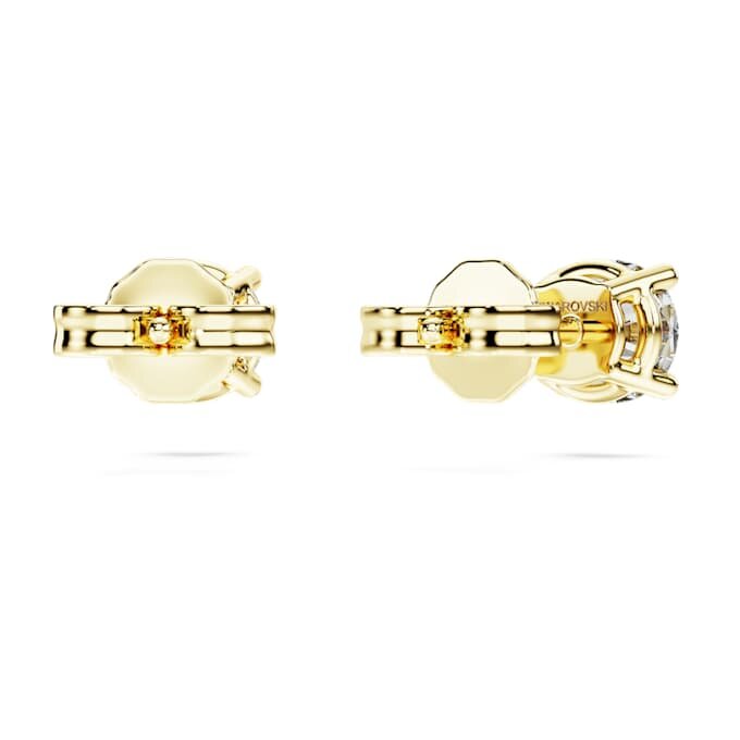 Eternity-Solitär-Ohrringe mit im Labor gezüchteten Diamanten, 1 Karat insgesamt, runde Form, 14 Karat Gelbgold Eternity-Solitär-Ohrringe mit im Labor gezüchteten Diamanten, 1 Karat insgesamt, runde Form, 14 Karat Gelbgold