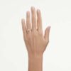 Eternity-Solitärring mit im Labor gezüchteten Diamanten, 0,25 Karat insgesamt, runde Form, Sterlingsilber