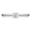 Eternity-Solitärring mit im Labor gezüchteten Diamanten, 0,25 Karat insgesamt, runde Form, Sterlingsilber