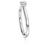 Eternity-Solitärring mit im Labor gezüchteten Diamanten, 0,25 Karat insgesamt, runde Form, Sterlingsilber