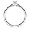 Eternity-Solitärring mit im Labor gezüchteten Diamanten, 0,25 Karat insgesamt, runde Form, Sterlingsilber