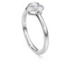 Eternity-Solitärring mit im Labor gezüchteten Diamanten, 0,5 Karat insgesamt, Herzform, Sterlingsilber