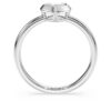 Eternity-Solitärring mit im Labor gezüchteten Diamanten, 0,5 Karat insgesamt, Herzform, Sterlingsilber
