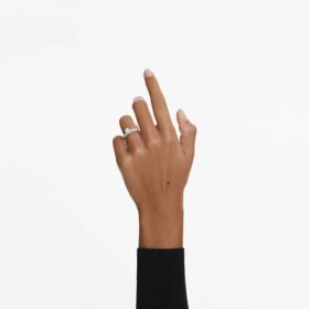 Eternity-Solitärring mit im Labor gezüchteten Diamanten, 0,7 Karat insgesamt, runde Form, 14 Karat Weißgold