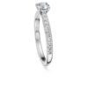 Eternity-Solitärring mit im Labor gezüchteten Diamanten, 0,7 Karat insgesamt, runde Form, 14 Karat Weißgold Eternity-Solitärring mit im Labor gezüchteten Diamanten, 0,7 Karat insgesamt, runde Form, 14 Karat Weißgold