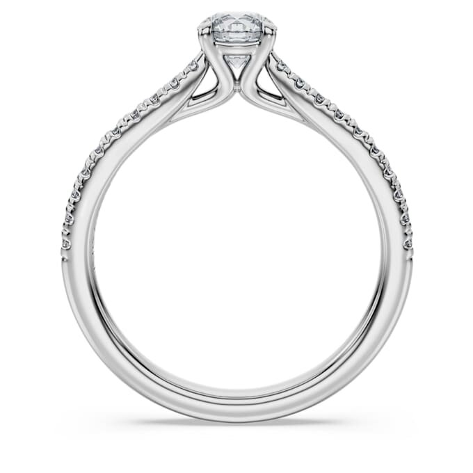 Eternity-Solitärring mit im Labor gezüchteten Diamanten, 0,7 Karat insgesamt, runde Form, 14 Karat Weißgold Eternity-Solitärring mit im Labor gezüchteten Diamanten, 0,7 Karat insgesamt, runde Form, 14 Karat Weißgold