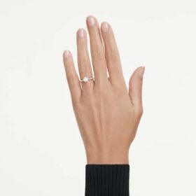 Eternity-Solitärring mit im Labor gezüchteten Diamanten, 1,2 Karat insgesamt, runde Form, 14 Karat Gelbgold