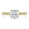 Eternity-Solitärring mit im Labor gezüchteten Diamanten, 1,2 Karat insgesamt, runde Form, 14 Karat Gelbgold Eternity-Solitärring mit im Labor gezüchteten Diamanten, 1,2 Karat insgesamt, runde Form, 14 Karat Gelbgold
