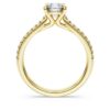 Eternity-Solitärring mit im Labor gezüchteten Diamanten, 1,2 Karat insgesamt, runde Form, 14 Karat Gelbgold Eternity-Solitärring mit im Labor gezüchteten Diamanten, 1,2 Karat insgesamt, runde Form, 14 Karat Gelbgold
