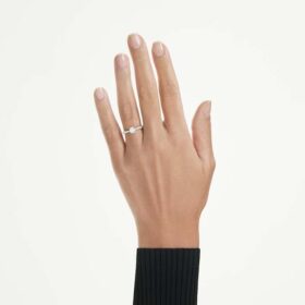 Eternity-Solitärring mit im Labor gezüchteten Diamanten, 1,2 Karat insgesamt, runde Form, 14 Karat Weißgold