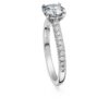 Eternity-Solitärring mit im Labor gezüchteten Diamanten, 1,2 Karat insgesamt, runde Form, 14 Karat Weißgold Eternity-Solitärring mit im Labor gezüchteten Diamanten, 1,2 Karat insgesamt, runde Form, 14 Karat Weißgold
