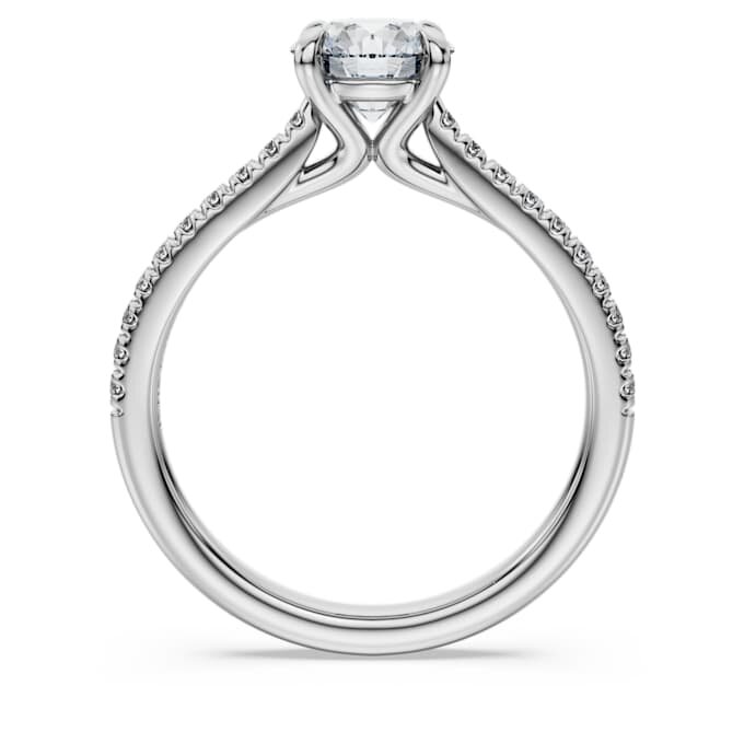 Eternity-Solitärring mit im Labor gezüchteten Diamanten, 1,2 Karat insgesamt, runde Form, 14 Karat Weißgold Eternity-Solitärring mit im Labor gezüchteten Diamanten, 1,2 Karat insgesamt, runde Form, 14 Karat Weißgold