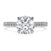 Eternity-Solitärring mit im Labor gezüchteten Diamanten, 1,7 Karat insgesamt, runde Form, 14 Karat Weißgold Eternity-Solitärring mit im Labor gezüchteten Diamanten, 1,7 Karat insgesamt, runde Form, 14 Karat Weißgold