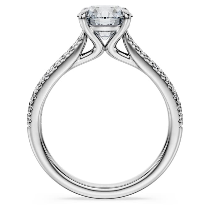 Eternity-Solitärring mit im Labor gezüchteten Diamanten, 1,7 Karat insgesamt, runde Form, 14 Karat Weißgold Eternity-Solitärring mit im Labor gezüchteten Diamanten, 1,7 Karat insgesamt, runde Form, 14 Karat Weißgold