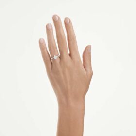 Eternity-Solitärring mit im Labor gezüchteten Diamanten, 1 Karat insgesamt, Birnenform, 14-karätiges Weißgold