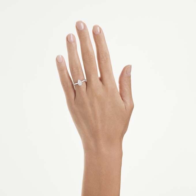 Eternity-Solitärring mit im Labor gezüchteten Diamanten, 1 Karat insgesamt, Birnenform, 14-karätiges Weißgold Eternity-Solitärring mit im Labor gezüchteten Diamanten, 1 Karat insgesamt, Birnenform, 14-karätiges Weißgold