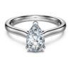 Eternity-Solitärring mit im Labor gezüchteten Diamanten, 1 Karat insgesamt, Birnenform, 14-karätiges Weißgold Eternity-Solitärring mit im Labor gezüchteten Diamanten, 1 Karat insgesamt, Birnenform, 14-karätiges Weißgold