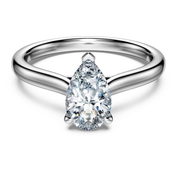Eternity-Solitärring mit im Labor gezüchteten Diamanten, 1 Karat insgesamt, Birnenform, 14-karätiges Weißgold Eternity-Solitärring mit im Labor gezüchteten Diamanten, 1 Karat insgesamt, Birnenform, 14-karätiges Weißgold