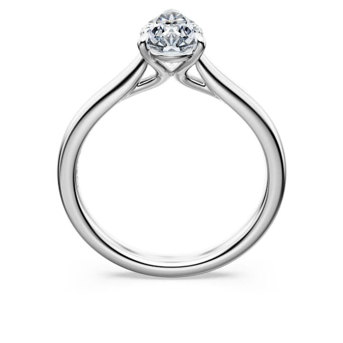 Eternity-Solitärring mit im Labor gezüchteten Diamanten, 1 Karat insgesamt, Birnenform, 14-karätiges Weißgold Eternity-Solitärring mit im Labor gezüchteten Diamanten, 1 Karat insgesamt, Birnenform, 14-karätiges Weißgold