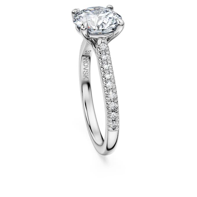 Eternity-Solitärring mit im Labor gezüchteten Diamanten, 2,2 Karat insgesamt, runde Form, 14 Karat Weißgold Eternity-Solitärring mit im Labor gezüchteten Diamanten, 2,2 Karat insgesamt, runde Form, 14 Karat Weißgold
