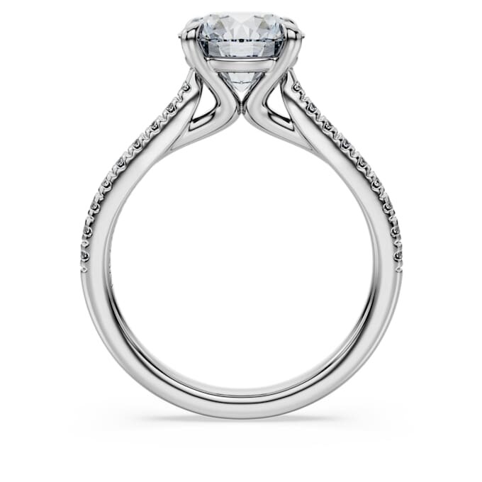Eternity-Solitärring mit im Labor gezüchteten Diamanten, 2,2 Karat insgesamt, runde Form, 14 Karat Weißgold Eternity-Solitärring mit im Labor gezüchteten Diamanten, 2,2 Karat insgesamt, runde Form, 14 Karat Weißgold