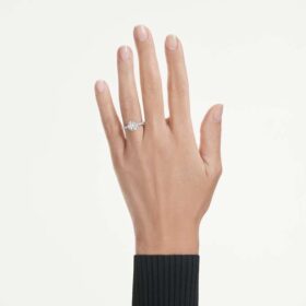 Eternity-Solitärring mit im Labor gezüchteten Diamanten, 2,25 Karat insgesamt, runde Form, 14 Karat Weißgold Eternity-Solitärring mit im Labor gezüchteten Diamanten, 2,25 Karat insgesamt, runde Form, 14 Karat Weißgold