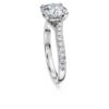 Eternity-Solitärring mit im Labor gezüchteten Diamanten, 2,25 Karat insgesamt, runde Form, 14 Karat Weißgold Eternity-Solitärring mit im Labor gezüchteten Diamanten, 2,25 Karat insgesamt, runde Form, 14 Karat Weißgold