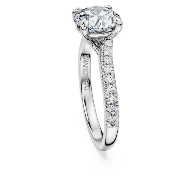 Eternity-Solitärring mit im Labor gezüchteten Diamanten, 2,25 Karat insgesamt, runde Form, 14 Karat Weißgold Eternity-Solitärring mit im Labor gezüchteten Diamanten, 2,25 Karat insgesamt, runde Form, 14 Karat Weißgold