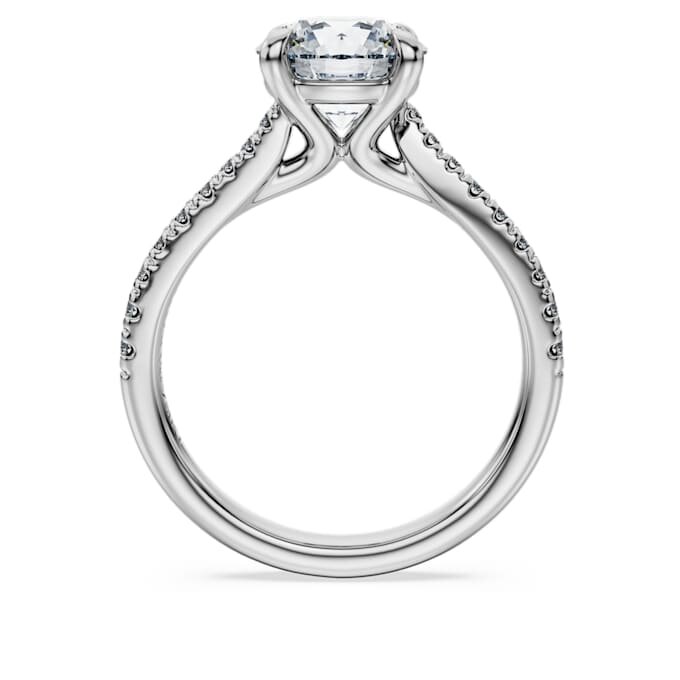 Eternity-Solitärring mit im Labor gezüchteten Diamanten, 2,25 Karat insgesamt, runde Form, 14 Karat Weißgold Eternity-Solitärring mit im Labor gezüchteten Diamanten, 2,25 Karat insgesamt, runde Form, 14 Karat Weißgold