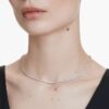Eternity-Tennis-Halskette mit im Labor gezüchteten Diamanten, 3 Karat insgesamt, runde Form, 14 Karat Weißgold