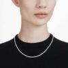 Eternity-Tennis-Halskette mit im Labor gezüchteten Diamanten, 7 Karat insgesamt, runde Form, 14 Karat Weißgold