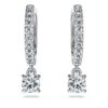 Eternity-Tropf-Ohrringe mit im Labor gezüchteten Diamanten, 0,7 Karat insgesamt, runde Form, 14 Karat Weißgold Eternity-Tropf-Ohrringe mit im Labor gezüchteten Diamanten, 0,7 Karat insgesamt, runde Form, 14 Karat Weißgold